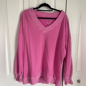 Pink aerie pullover sweatshirt